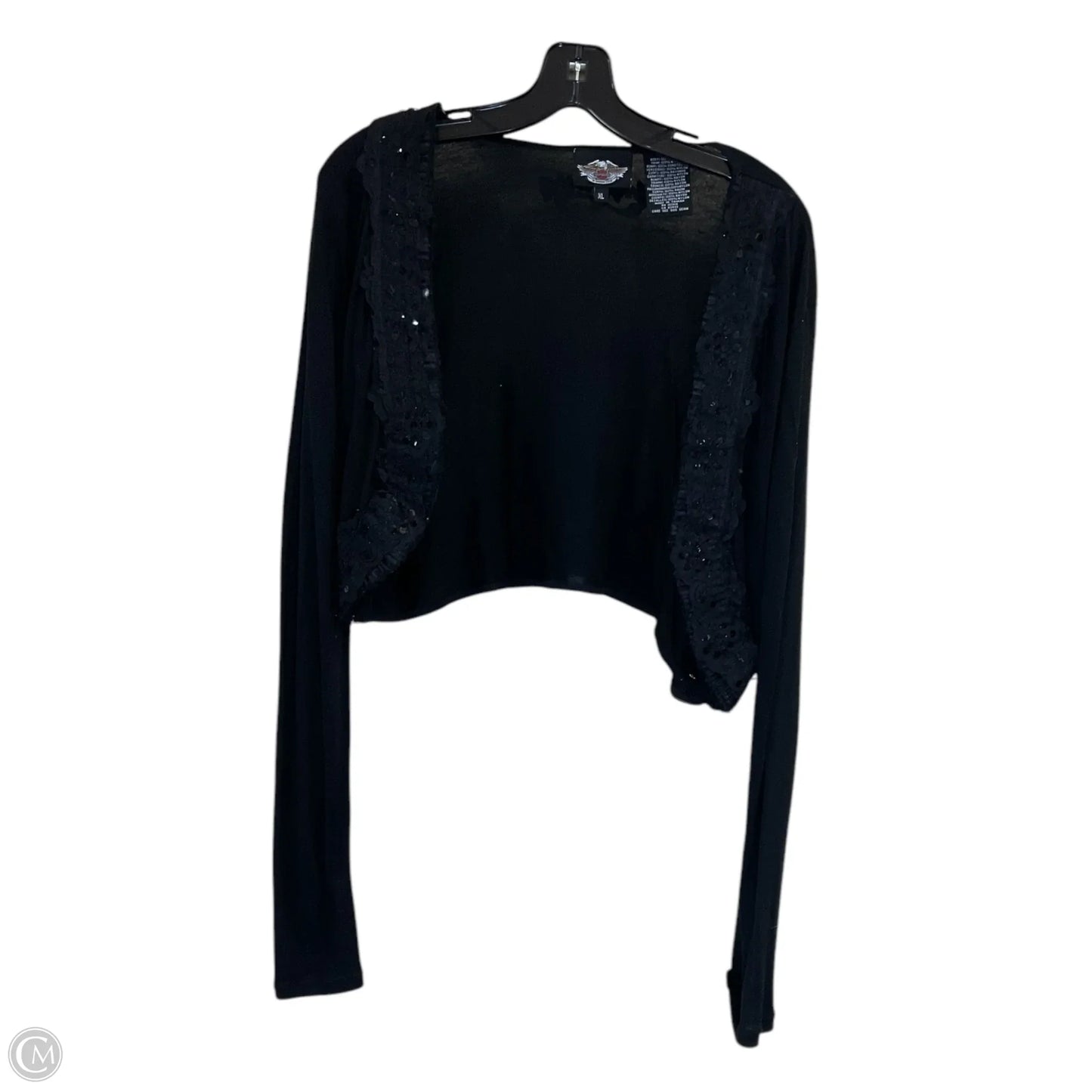 Cardigan By Harley Davidson In Black, Size: Xl