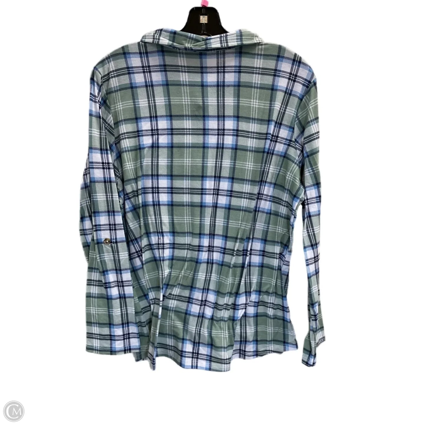 Blouse Long Sleeve By Just Be In Multi-colored, Size: 1x