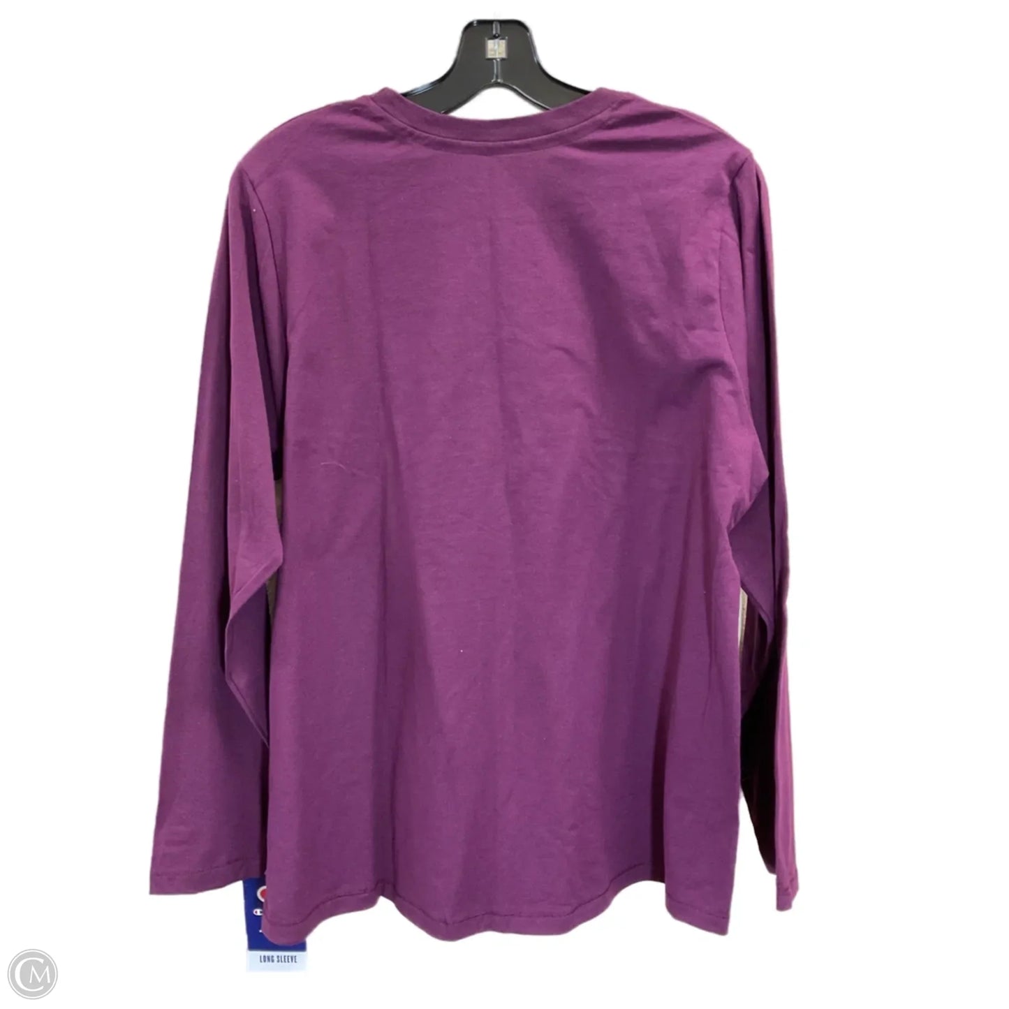 Athletic Top Long Sleeve Crewneck By Champion In Purple, Size: 1x