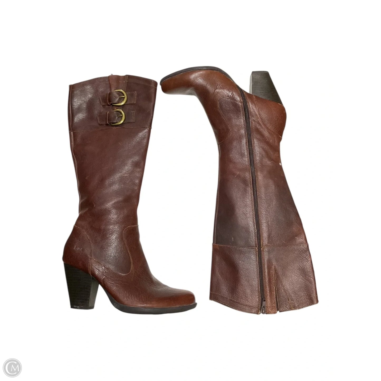Boots Mid-calf Heels By Boc In Brown, Size: 8