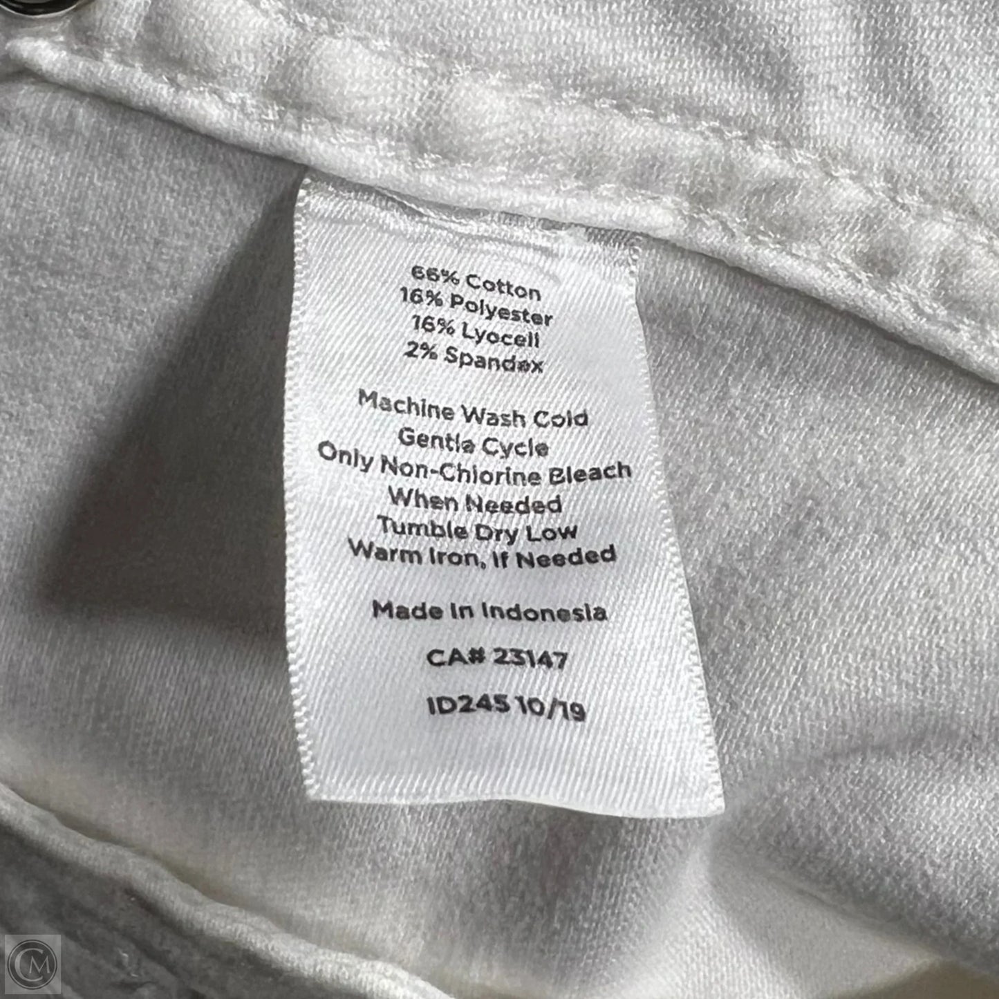 Jacket Denim By Talbots In White, Size: M