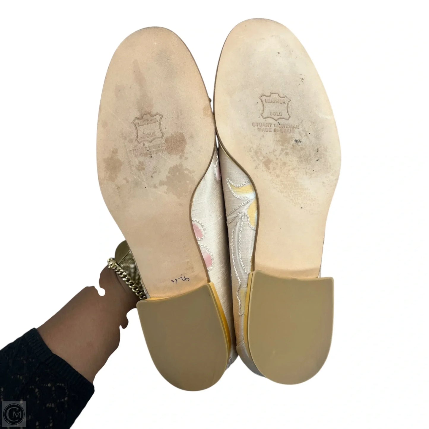 Shoes Designer By Stuart Weitzman In Pink & Yellow, Size: 8