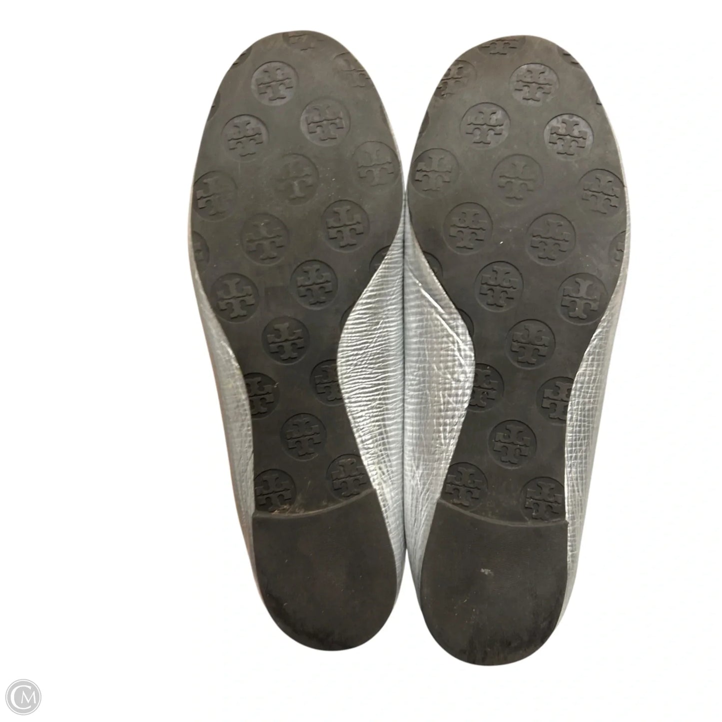 Shoes Designer By Tory Burch In Silver, Size: 8.5