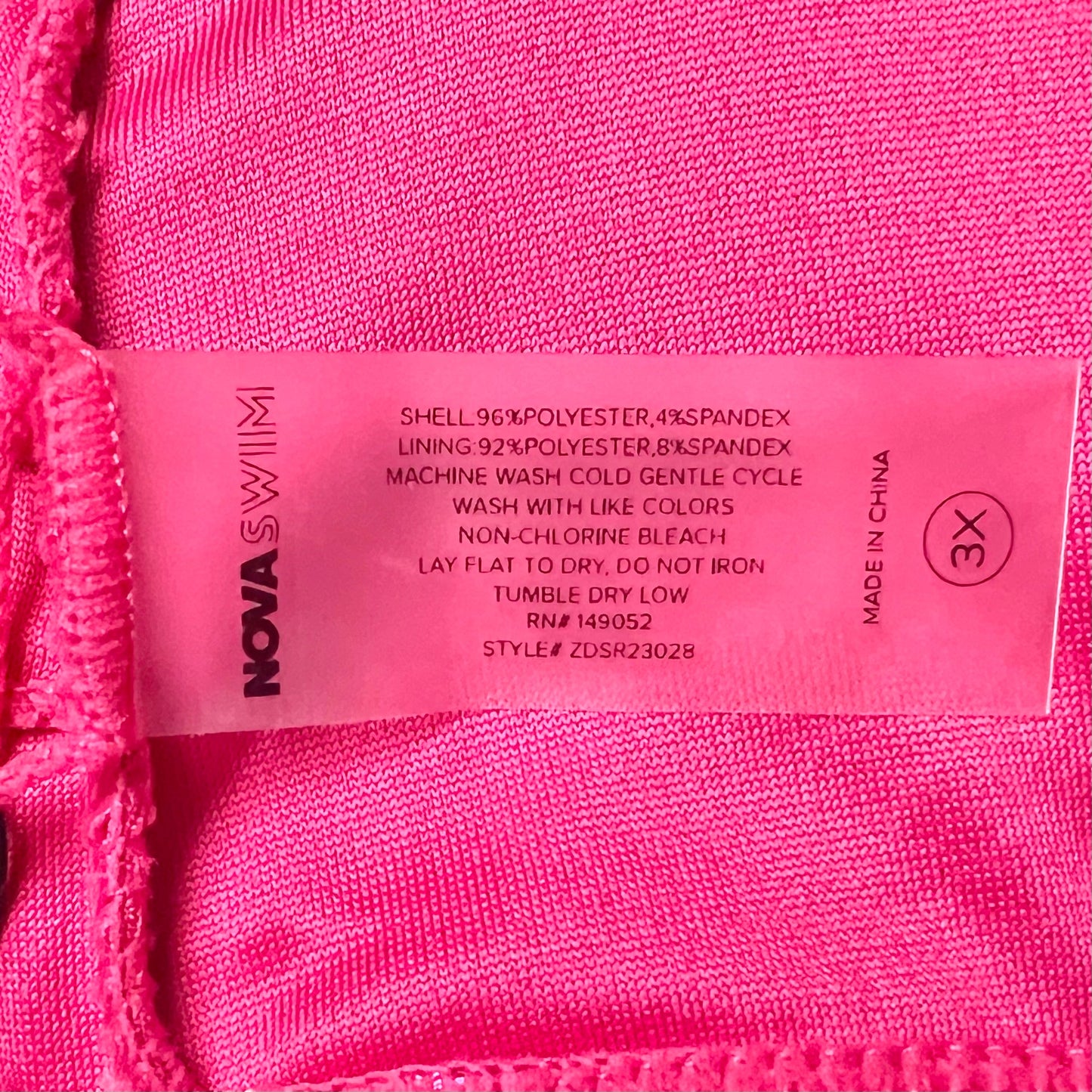 Swimsuit By Fashion Nova In Pink, Size: 3x
