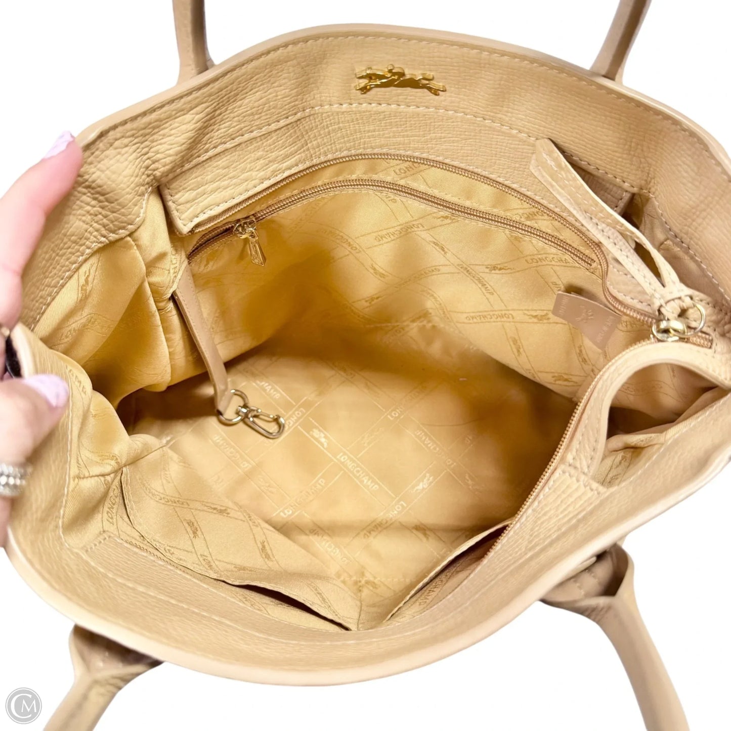 Tote Designer By Longchamp, Size: Medium