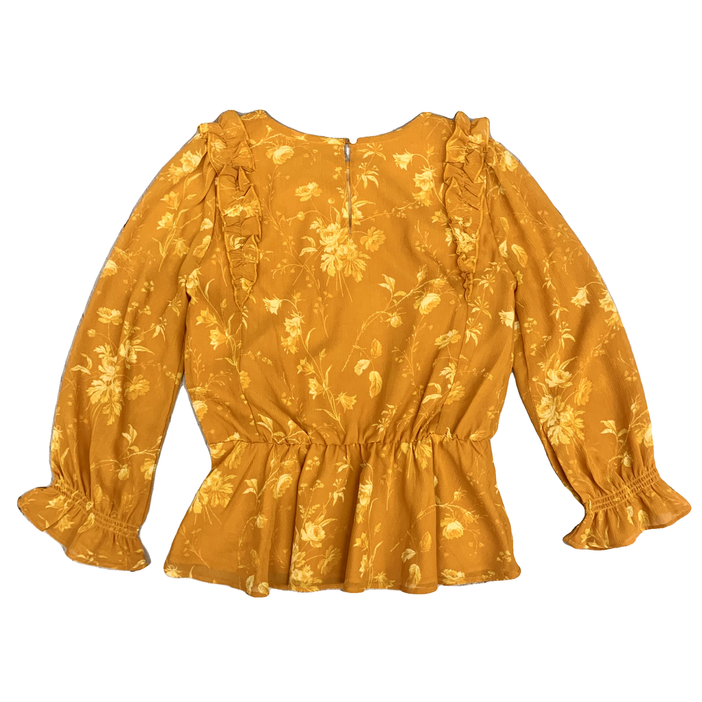 Top Long Sleeve By Madewell In Yellow, Size: Xs