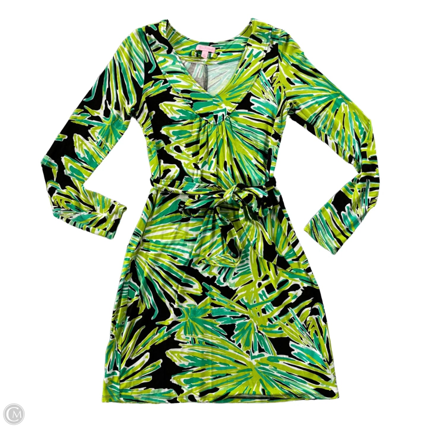 Dress Designer By Lilly Pulitzer In Black & Green, Size: M
