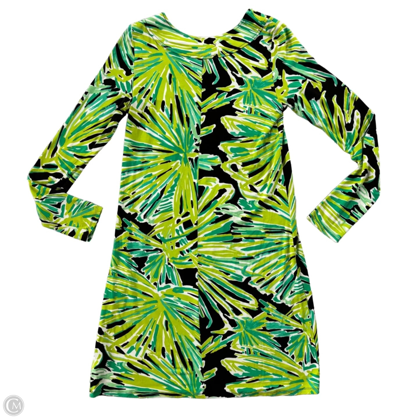 Dress Designer By Lilly Pulitzer In Black & Green, Size: M