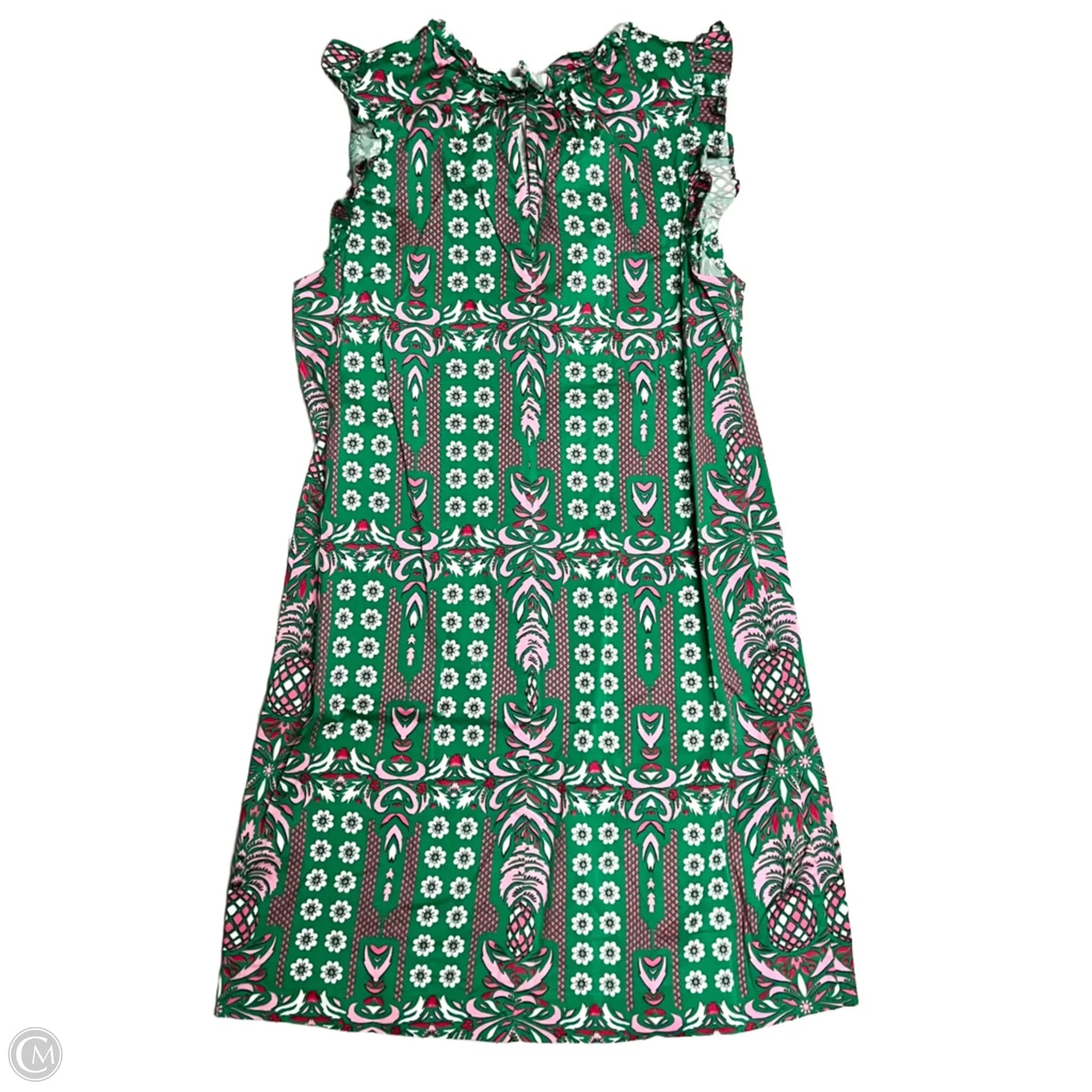 Dress Casual Midi By Charter Club In Green & Pink, Size: Xl