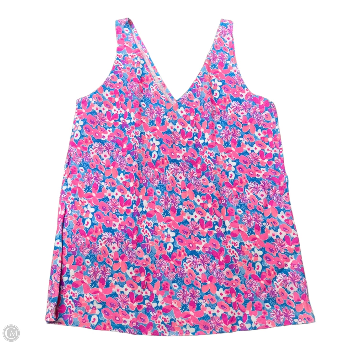 Top Sleeveless Designer By Lilly Pulitzer In Blue & Pink, Size: S
