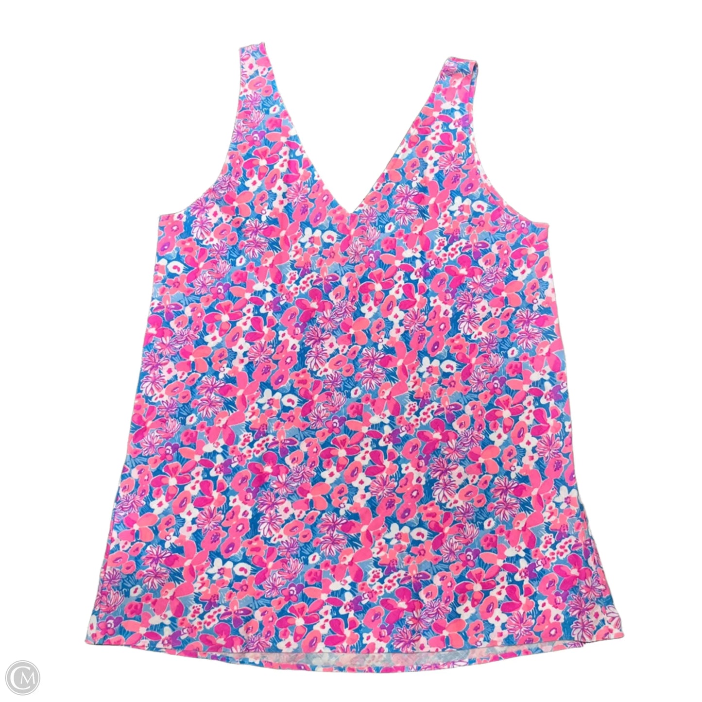 Top Sleeveless Designer By Lilly Pulitzer In Blue & Pink, Size: S