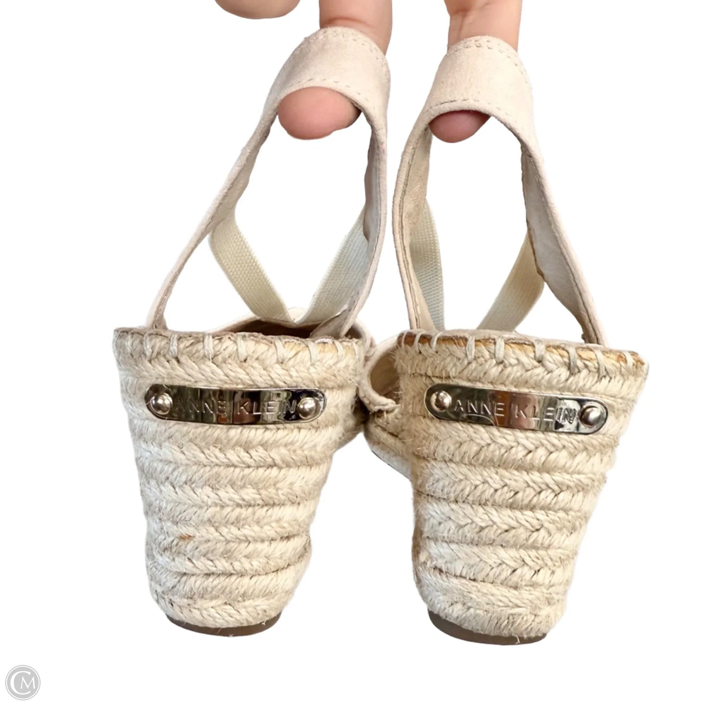 Shoes Heels Wedge By Anne Klein In Cream, Size: 10