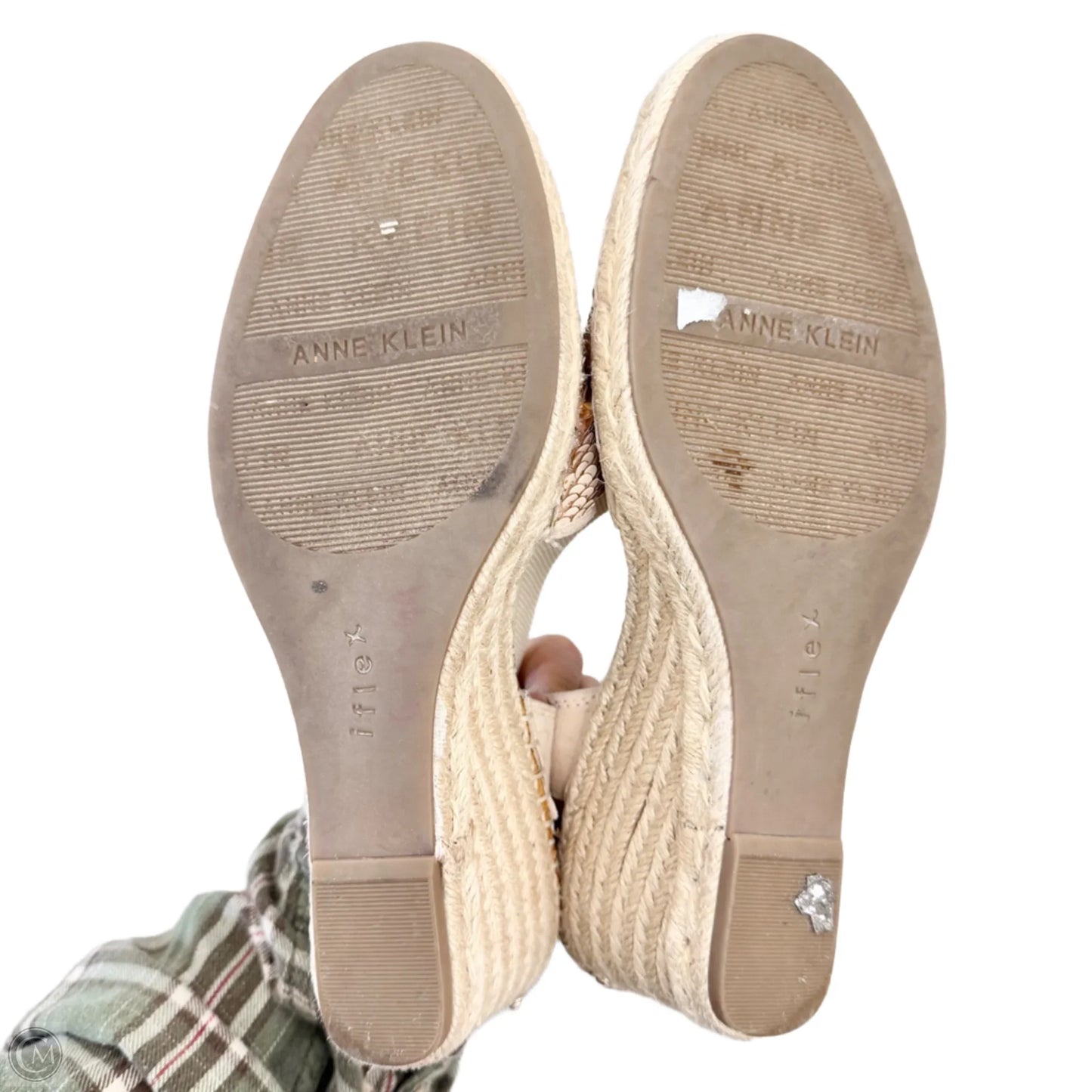 Shoes Heels Wedge By Anne Klein In Cream, Size: 10