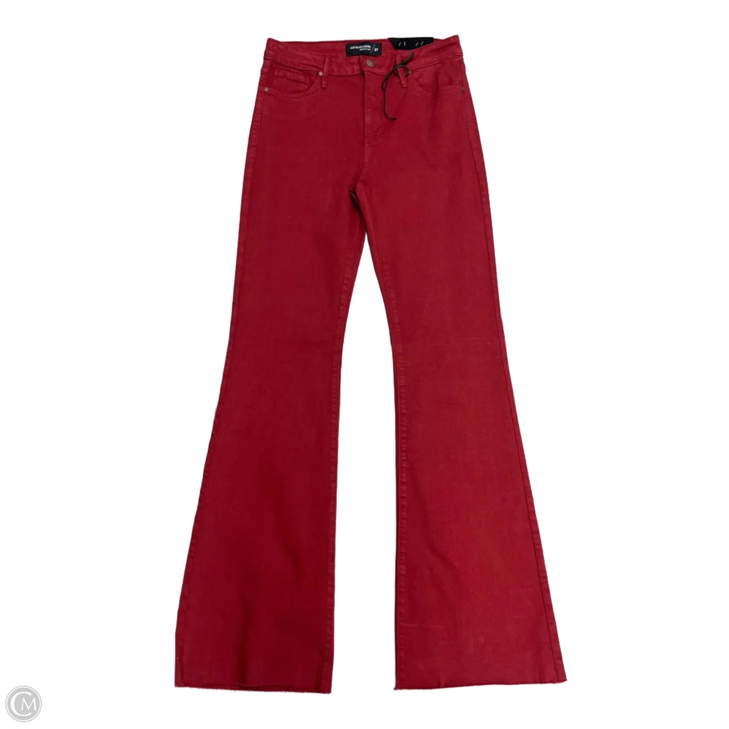 Jeans Flared By Just Black In Red Denim, Size: 4