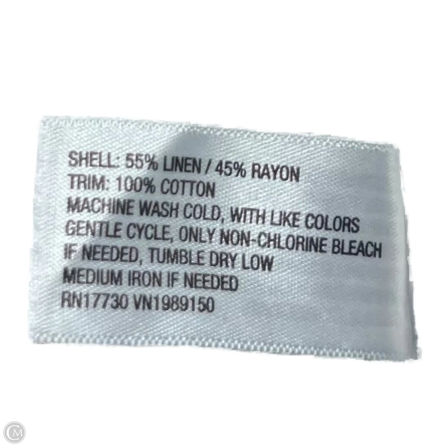 Pants Linen By A New Day In Black & White, Size: 12