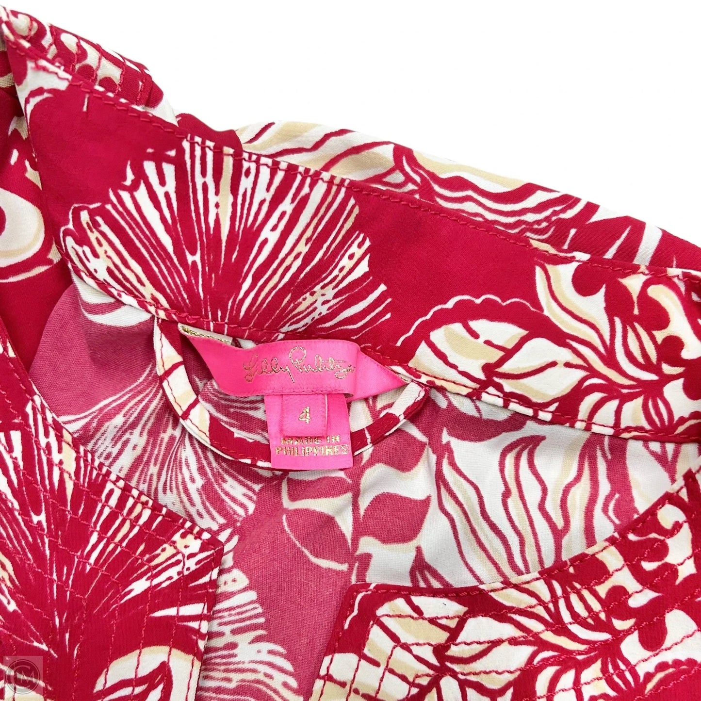 Dress Designer By Lilly Pulitzer In Red & Tan, Size: S
