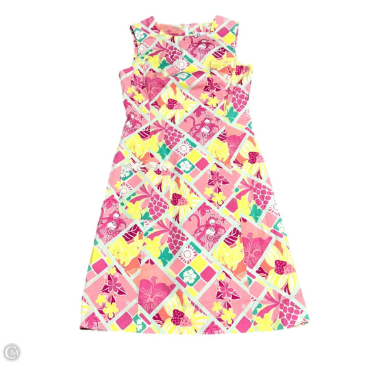Dress Designer By Lilly Pulitzer In Pink & Yellow, Size: S