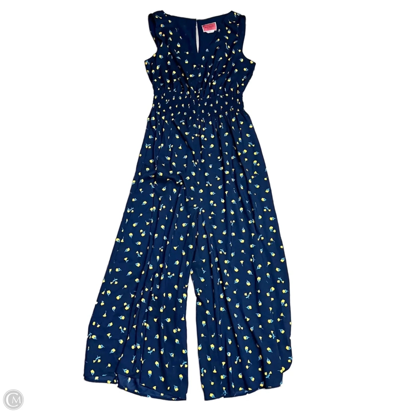 Jumpsuit Designer By Kate Spade In Blue & Yellow, Size: L