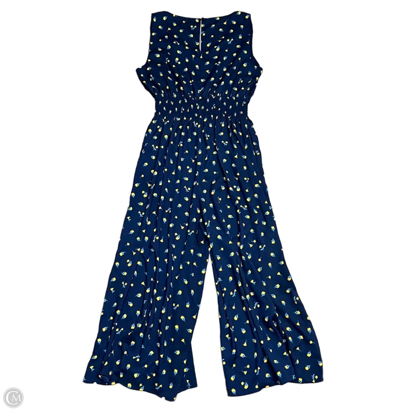 Jumpsuit Designer By Kate Spade In Blue & Yellow, Size: L
