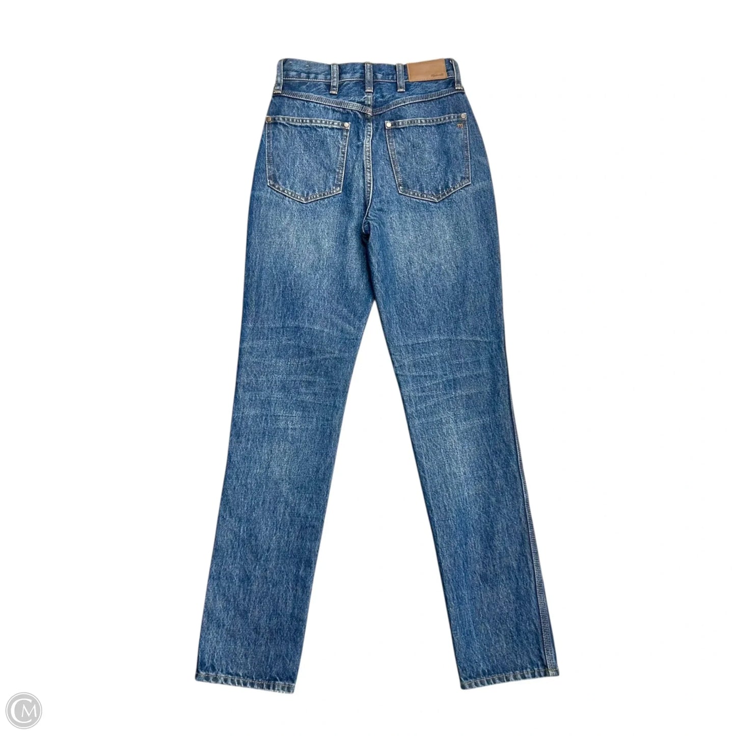 Jeans Straight By Madewell In Blue Denim, Size: 0