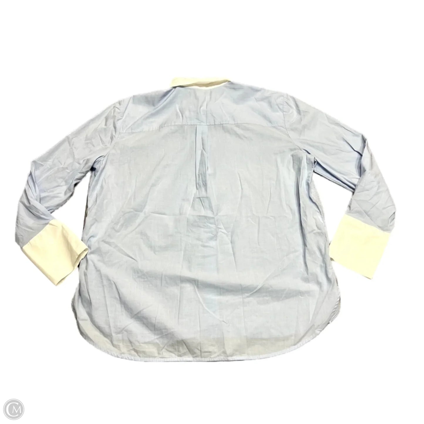 Top Long Sleeve By Loft In Blue & White, Size: Xl