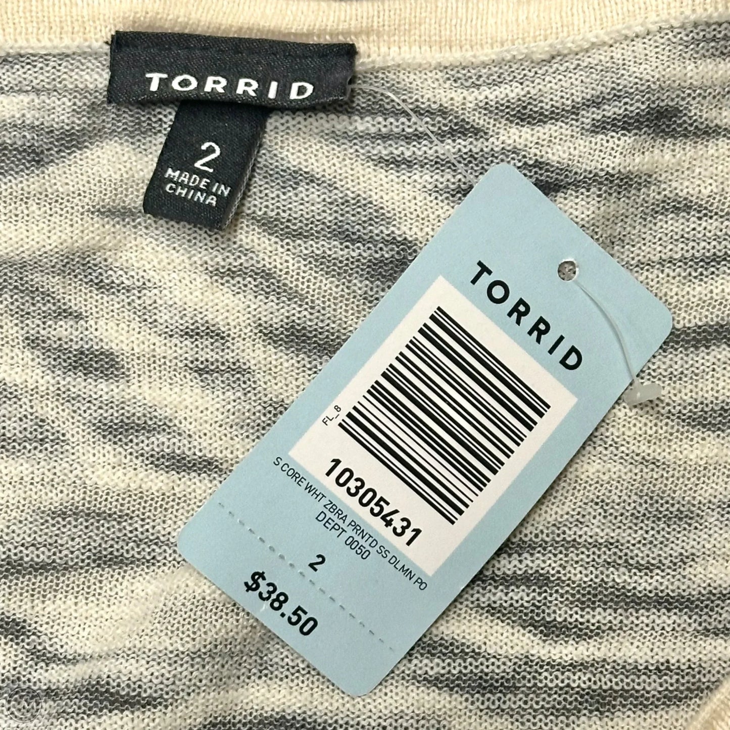 Top Short Sleeve By Torrid In Zebra Print, Size: 2x