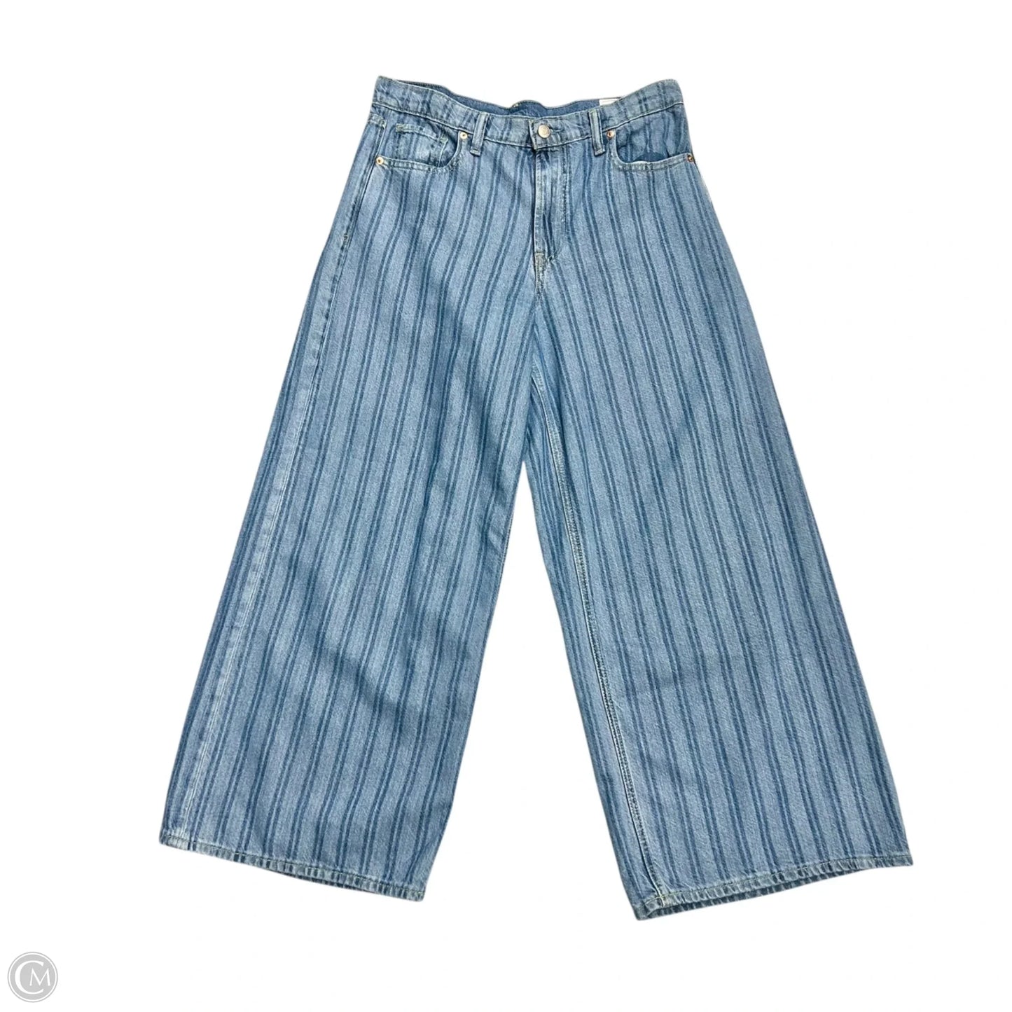 Jeans Wide Leg By Gap In Blue Denim, Size: 8