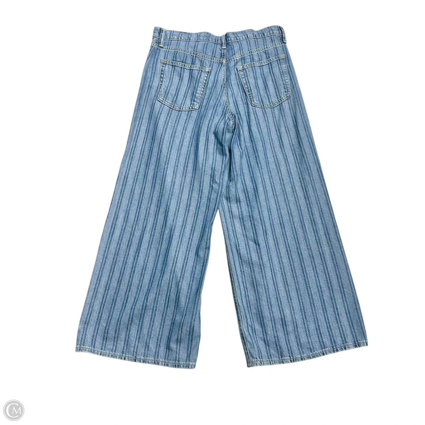 Jeans Wide Leg By Gap In Blue Denim, Size: 8