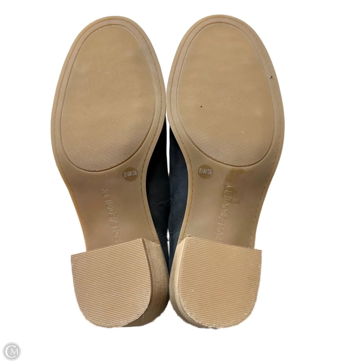 Sandals Heels Block By Sole Society In Black, Size: 8.5