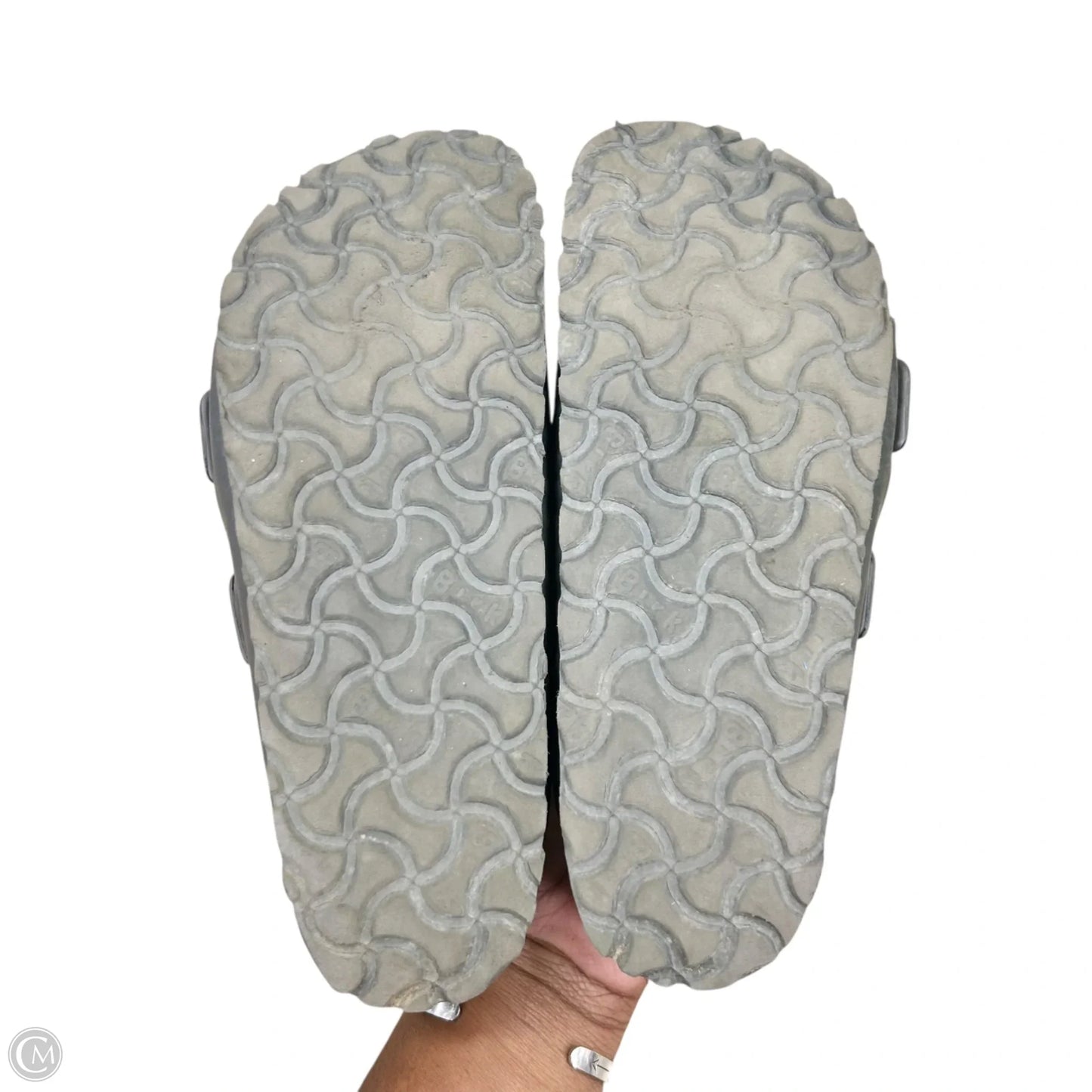 Sandals Flats By Birkenstock In Grey, Size: 5