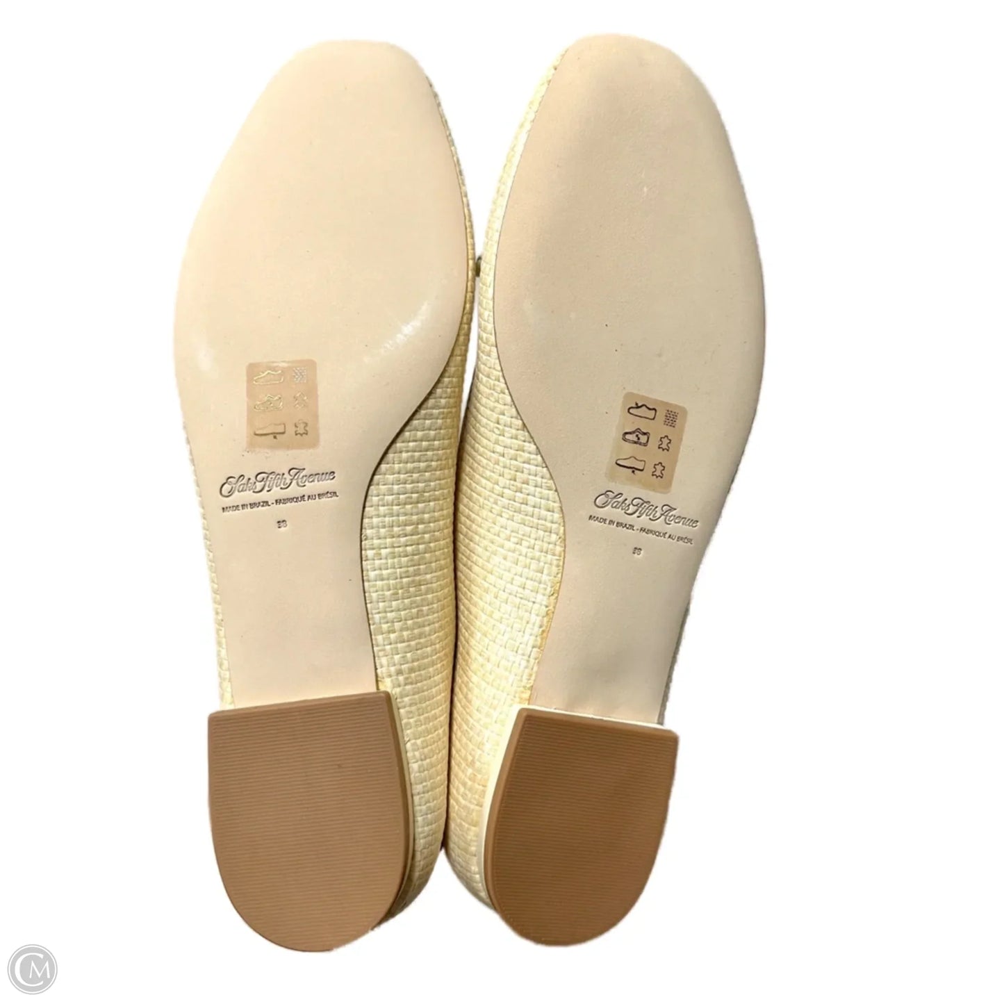Shoes Flats By Saks Fifth Avenue In Cream, Size: 7.5