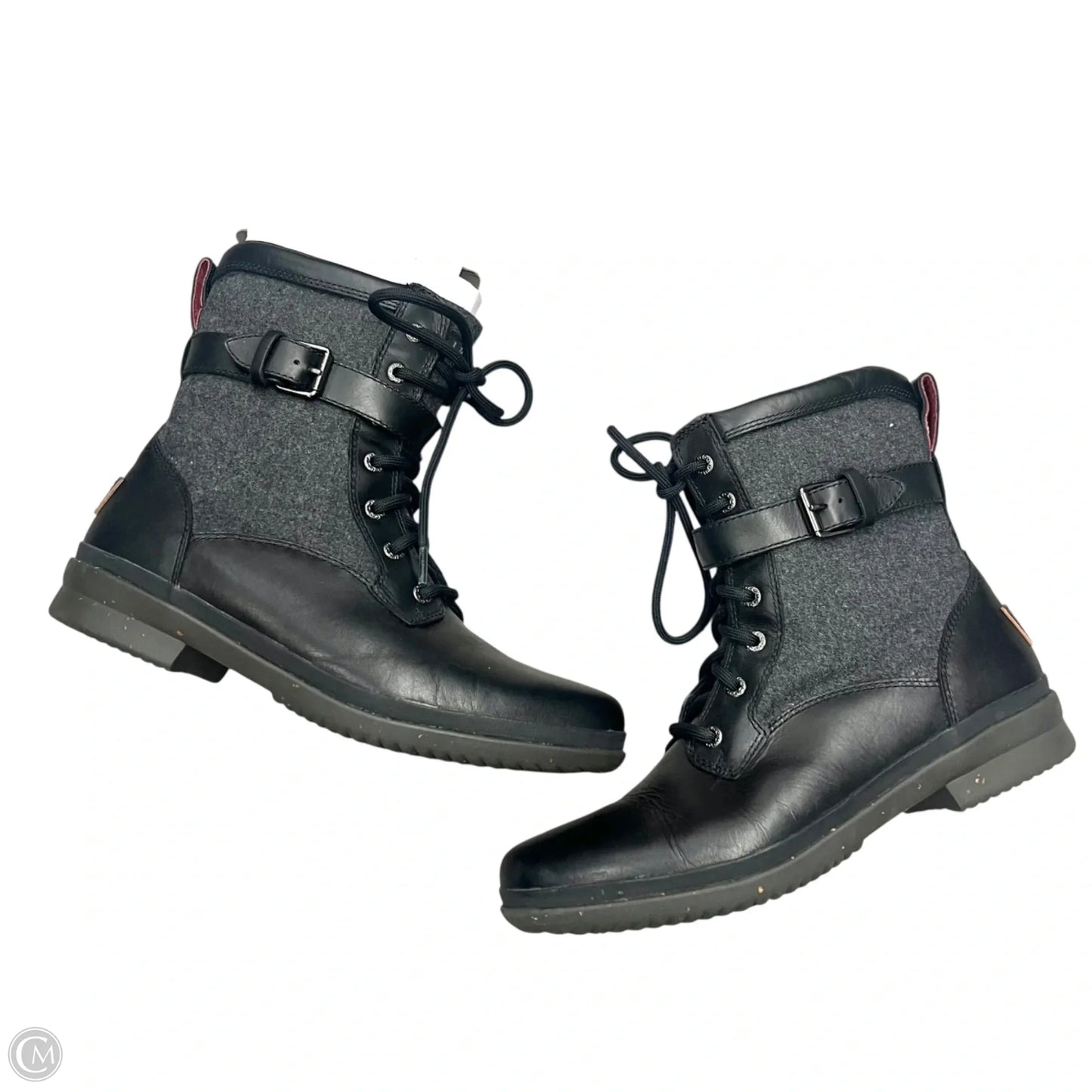 Boots Designer By Ugg In Black & Grey, Size: 9