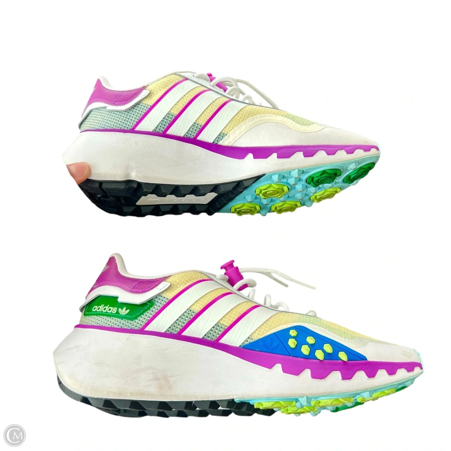 Shoes Sneakers By Adidas In Purple & White, Size: 8