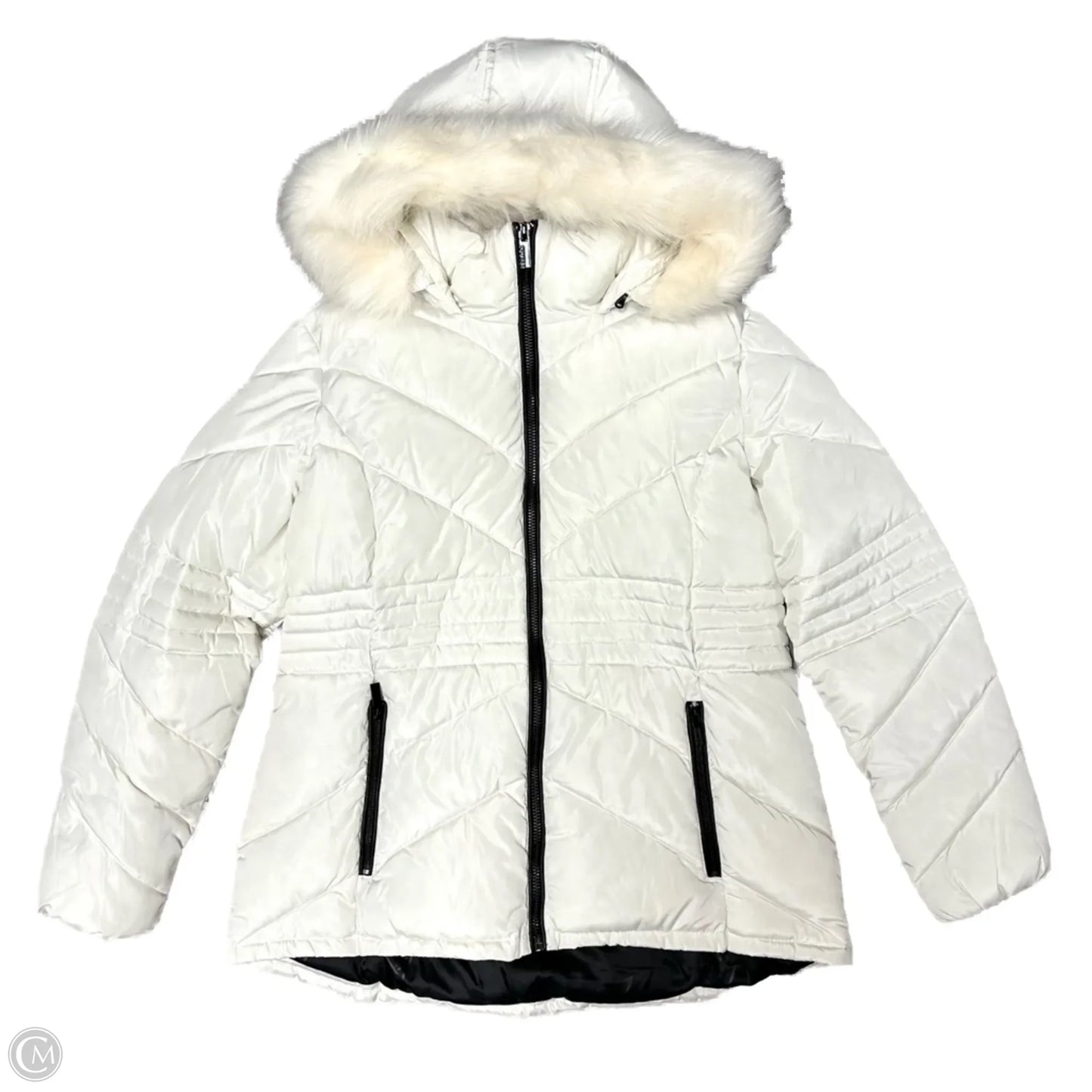 Coat Parka By Guess In Cream, Size: Xl