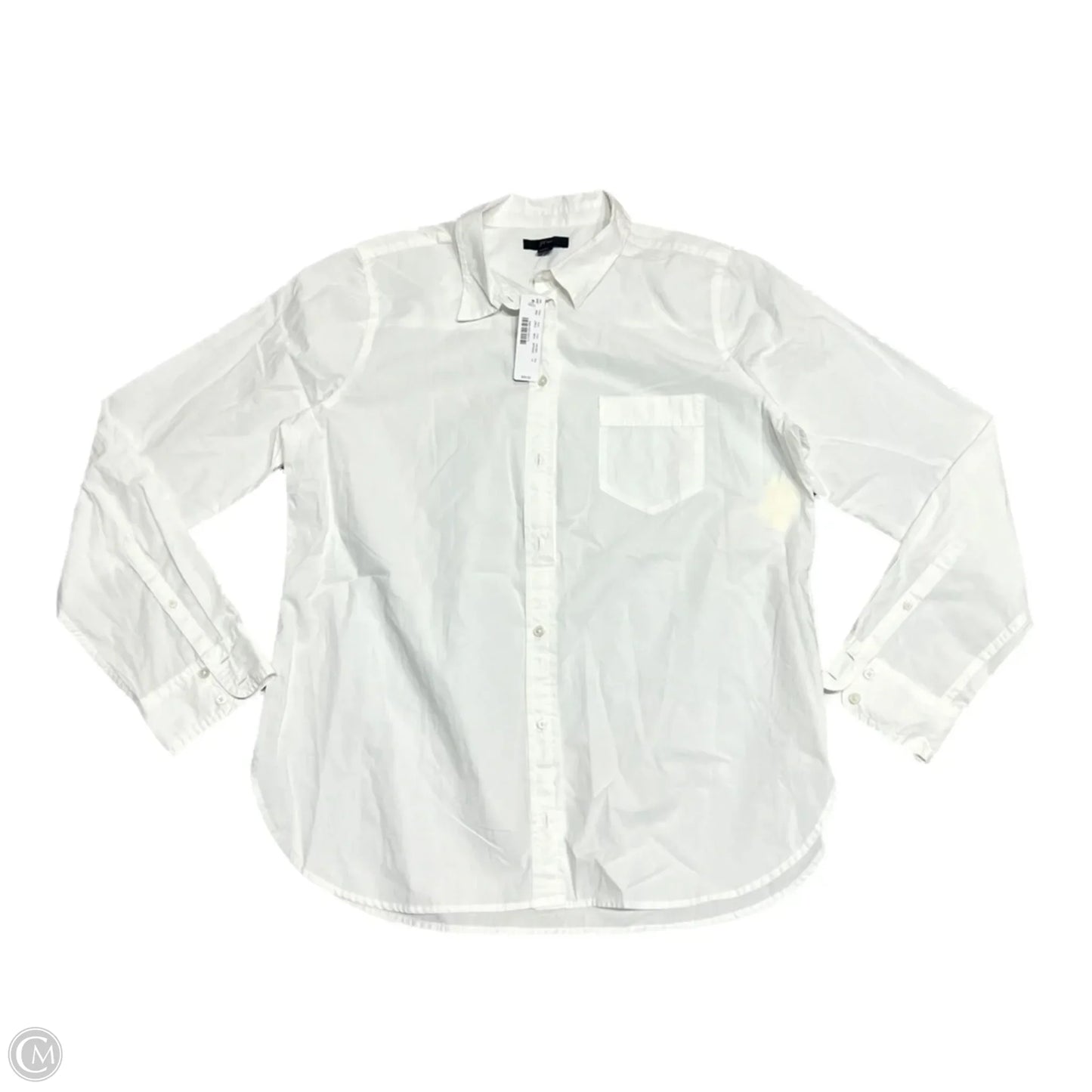 Top Long Sleeve By J. Crew In White, Size: L