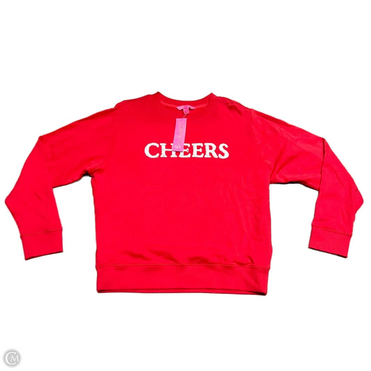 Sweatshirt Designer By Lilly Pulitzer In Red & White, Size: S