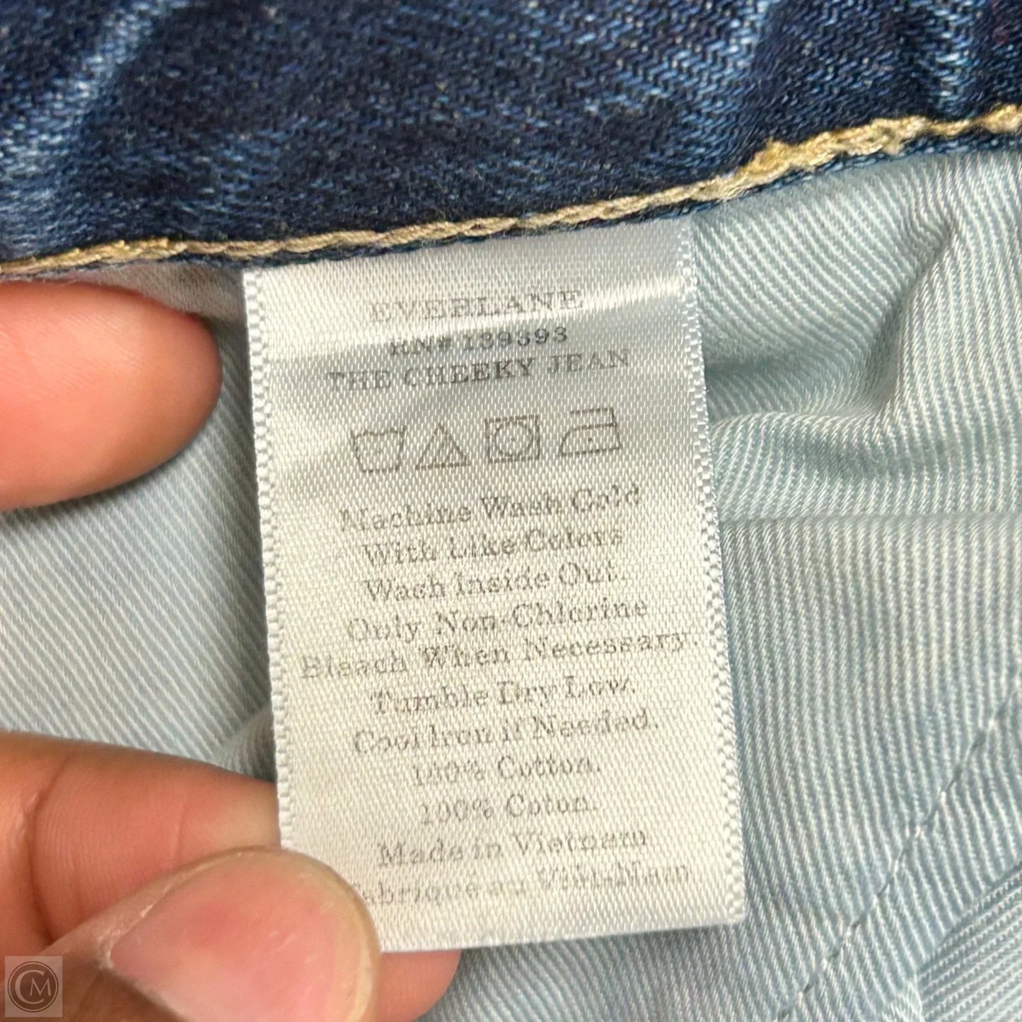 Jeans Straight By Everlane In Blue Denim, Size: 4