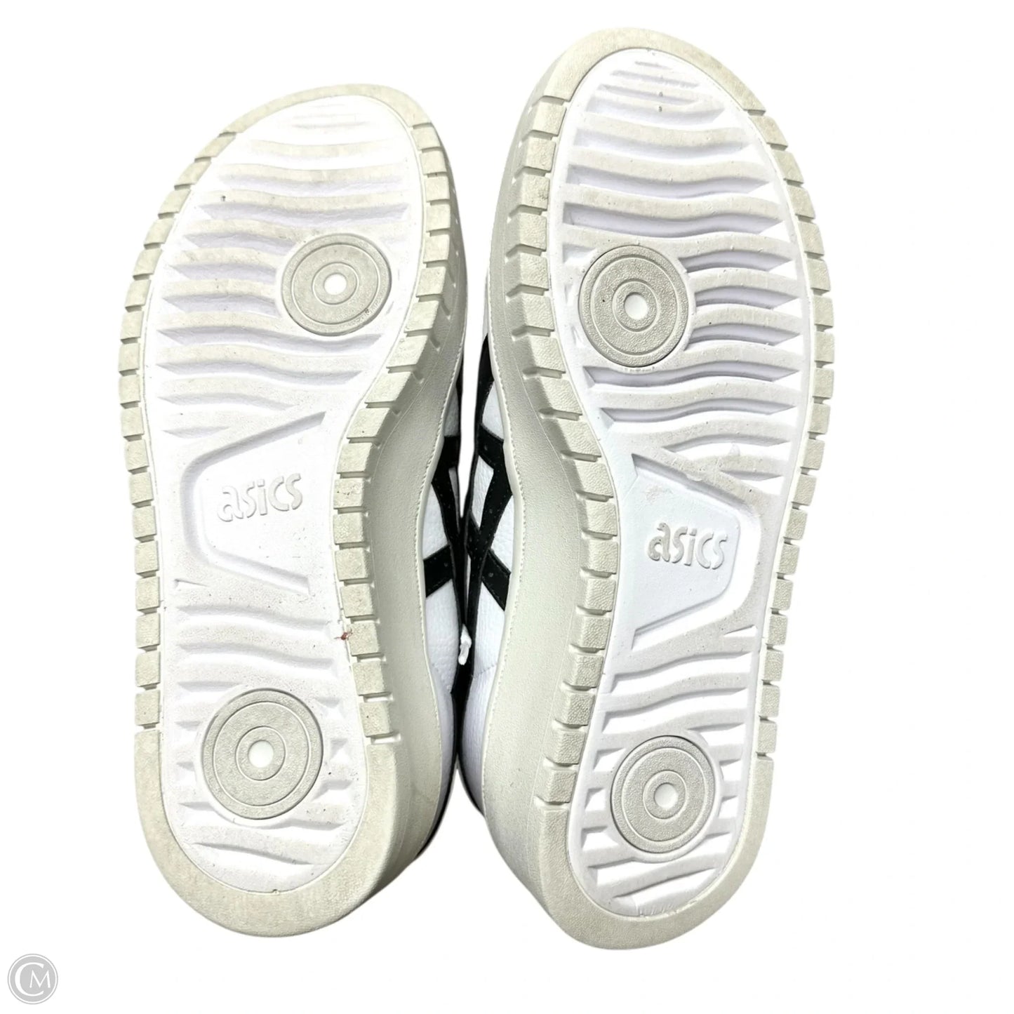Shoes Sneakers By Asics In Black & White, Size: 7