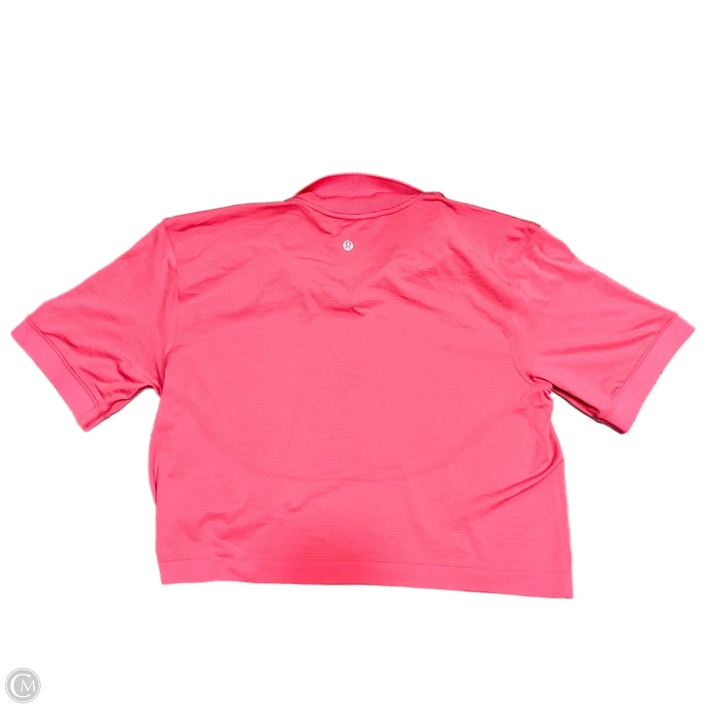 Athletic Top Short Sleeve By Lululemon In Coral, Size: M