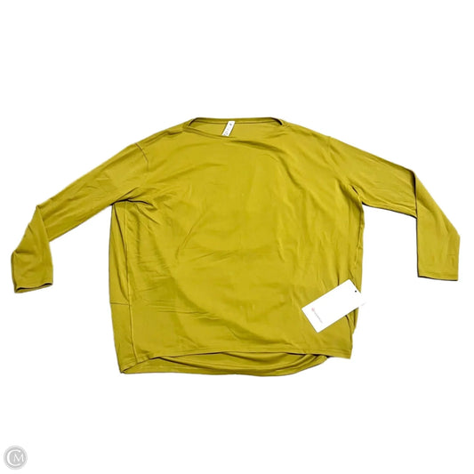 Athletic Top Long Sleeve Crewneck By Lululemon In Chartreuse, Size: M