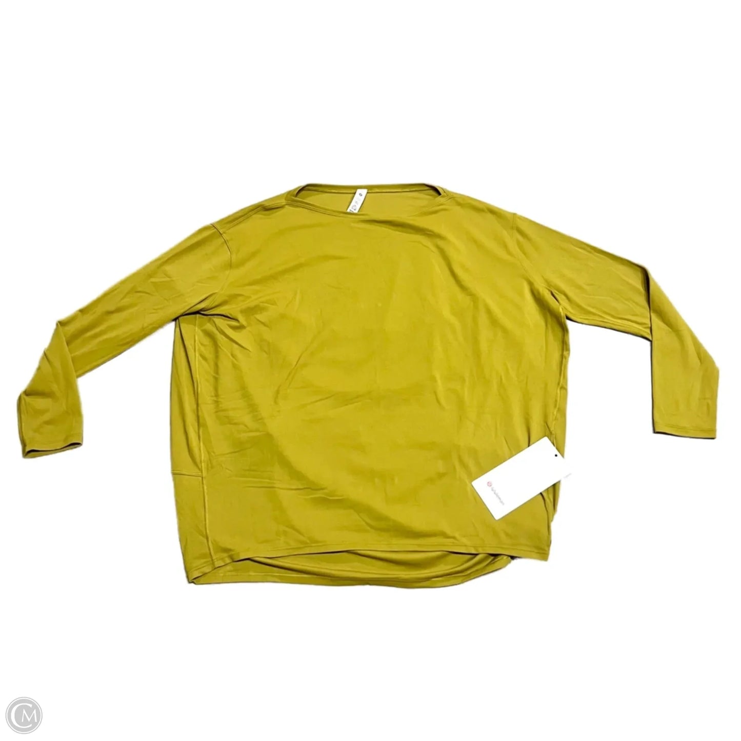 Athletic Top Long Sleeve Crewneck By Lululemon In Chartreuse, Size: M