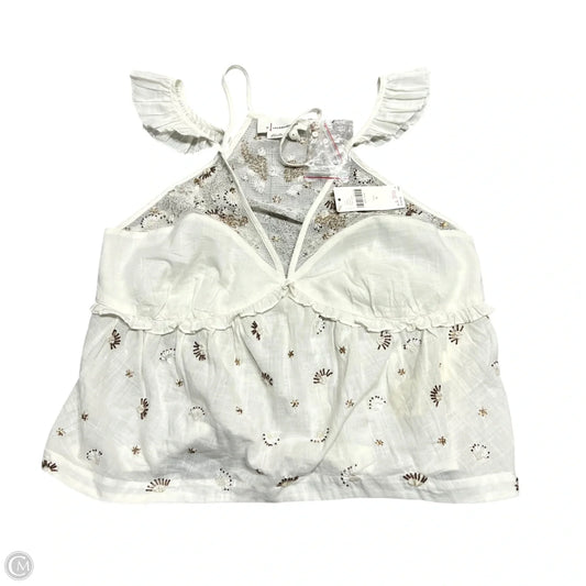 Top Sleeveless By Anthropologie In Cream, Size: S