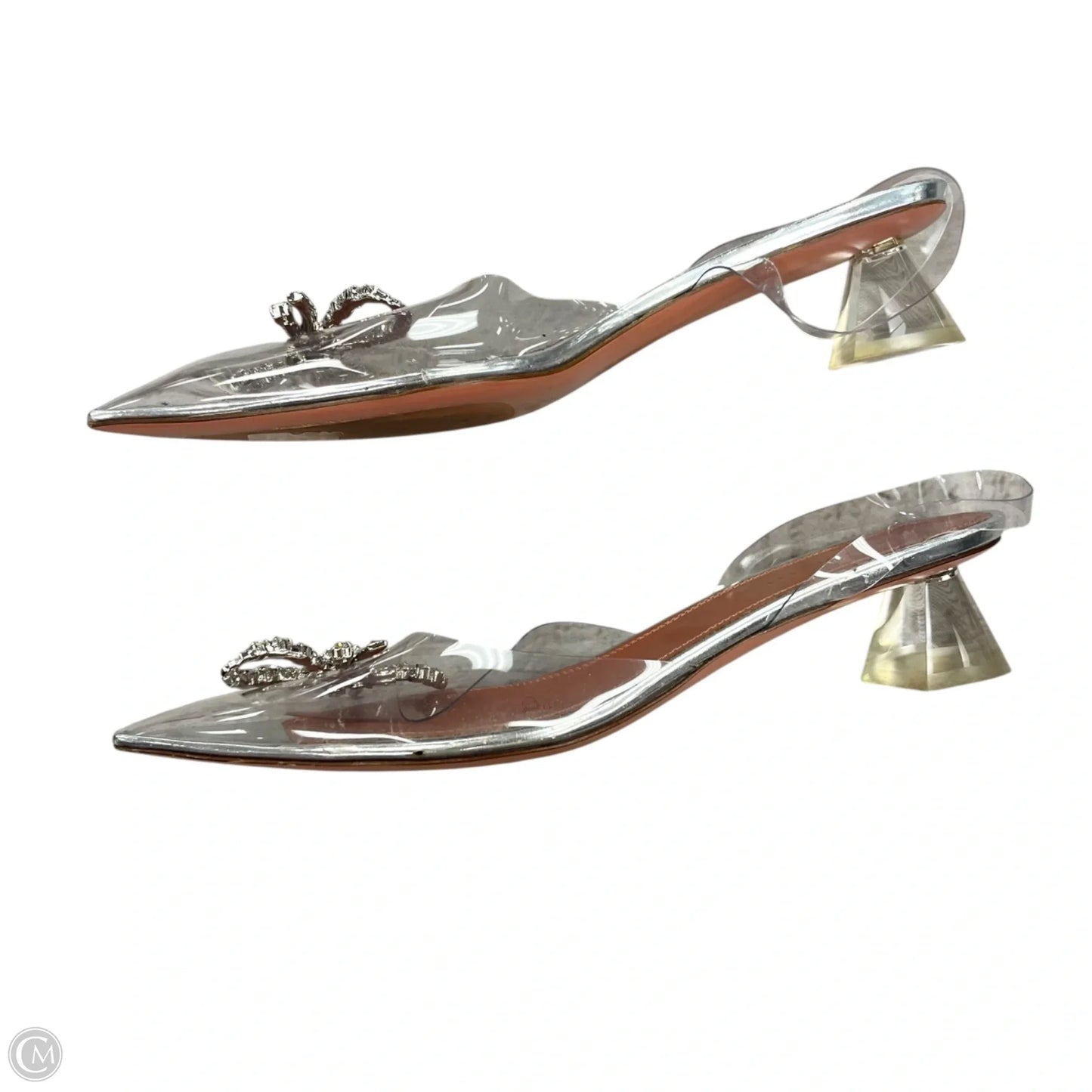 Shoes Heels Block By Amina Muaddi In Clear, Size: 8.5