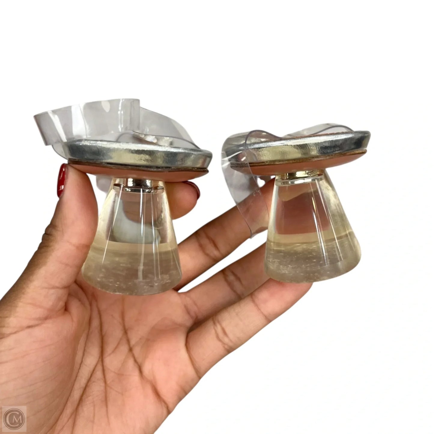 Shoes Heels Block By Amina Muaddi In Clear, Size: 8.5