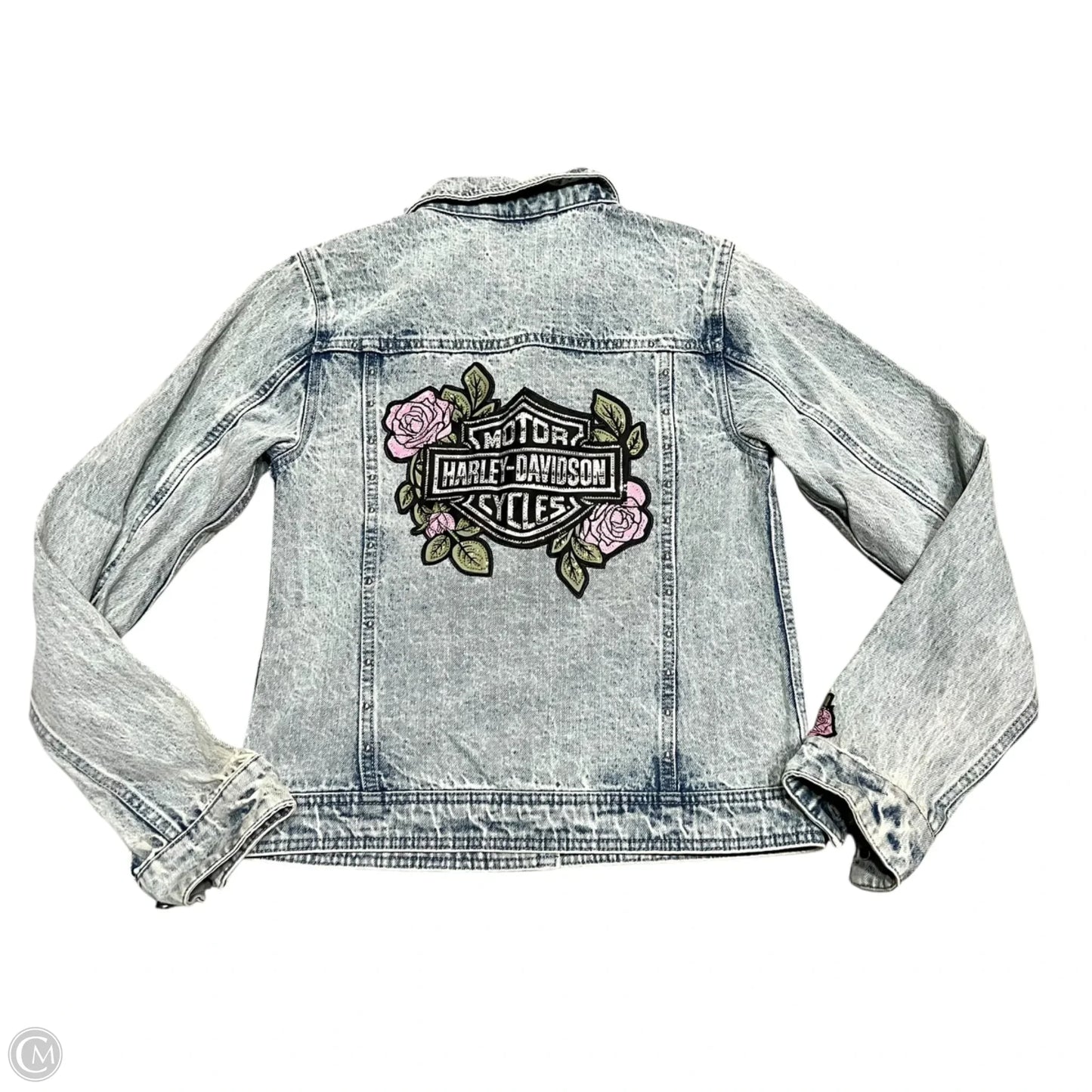 Jacket Denim By Harley Davidson In Blue Denim, Size: Xs