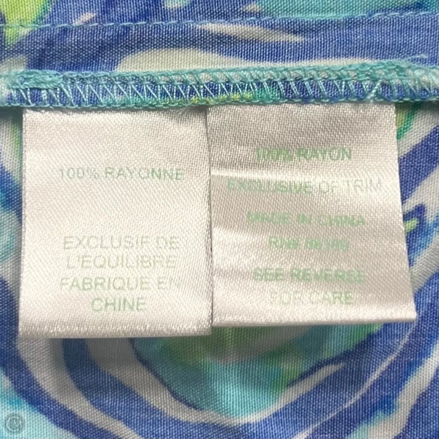 Top Sleeveless Designer By Lilly Pulitzer In Blue & Green, Size: Xs