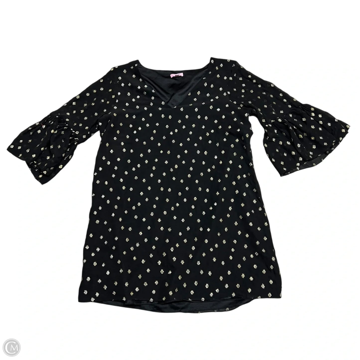 Dress Designer By Lilly Pulitzer In Black & Gold, Size: Xl