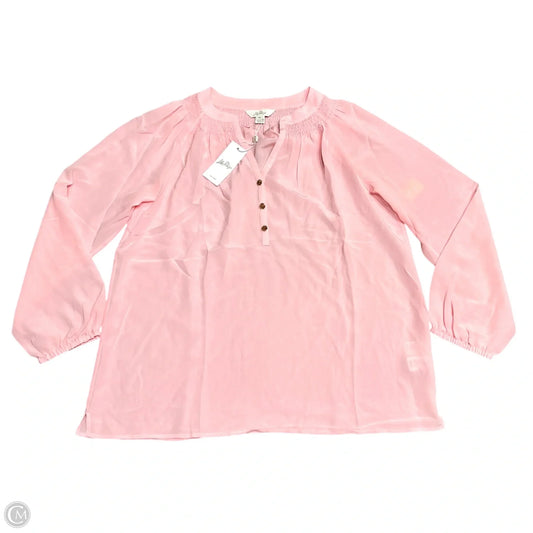 Top Long Sleeve Designer By Lilly Pulitzer In Peach, Size: Xl