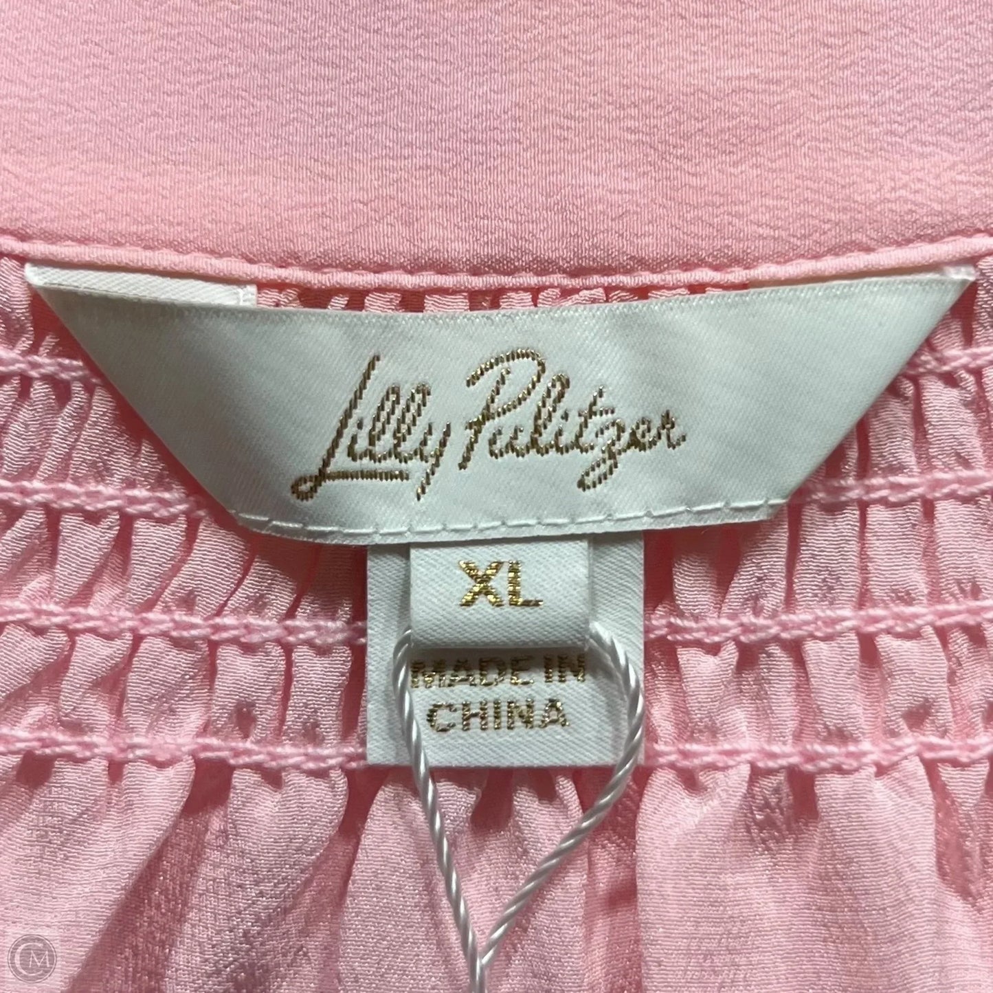 Top Long Sleeve Designer By Lilly Pulitzer In Peach, Size: Xl