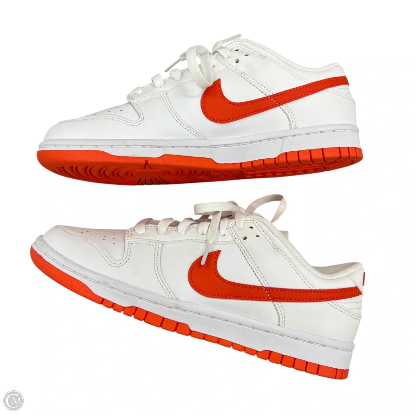 Shoes Sneakers By Nike In Orange & White, Size: 7.5